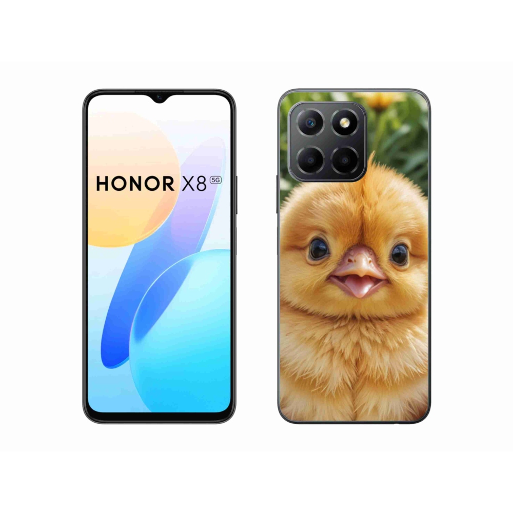 Gelový kryt mmCase na Honor X8 5G/Honor 70 Lite 5G - veselé kuřátko