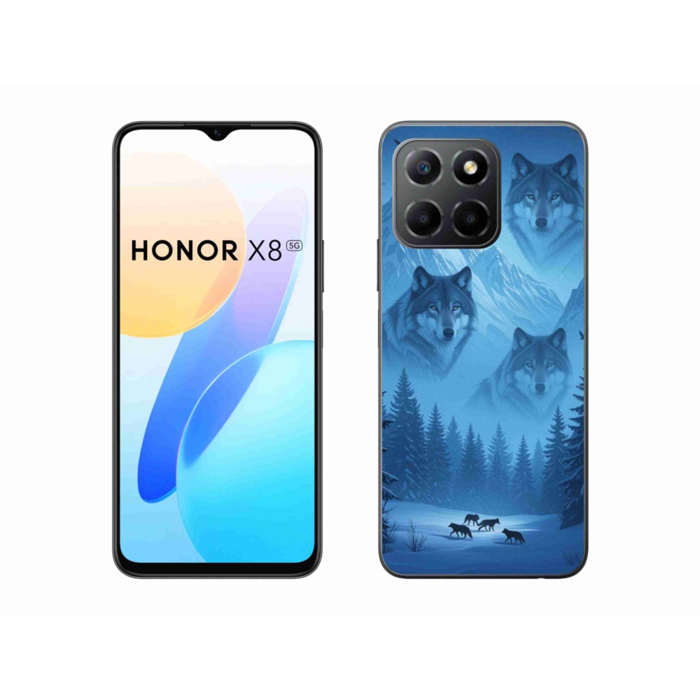 Gelový kryt mmCase na Honor X8 5G/Honor 70 Lite 5G - vlčí smečka