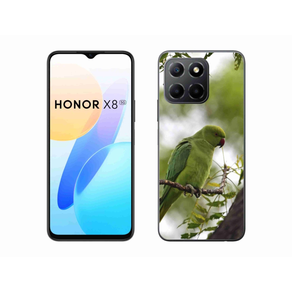 Gelový kryt mmCase na Honor X8 5G/Honor 70 Lite 5G - zelený papoušek