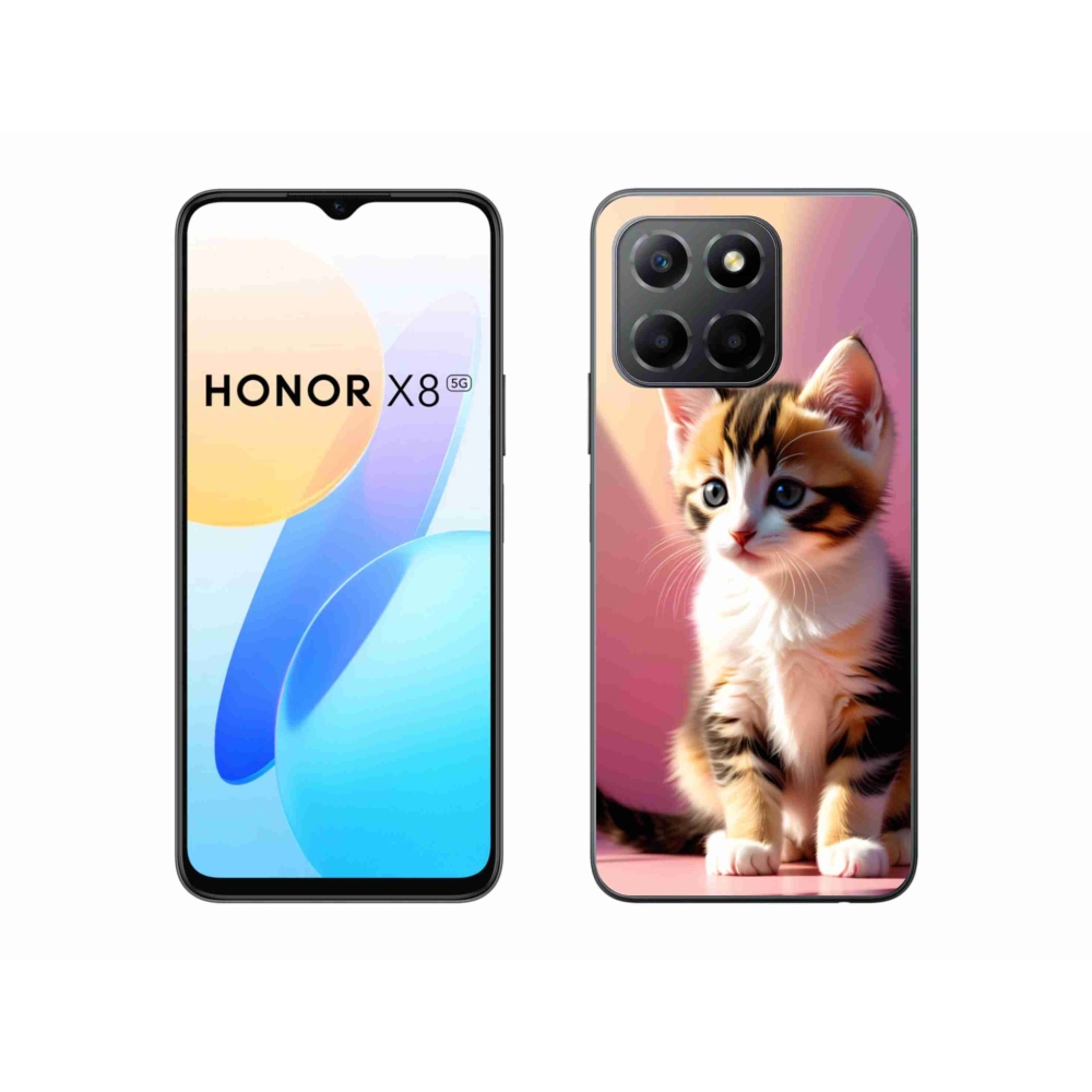 Gelový kryt mmCase na Honor X8 5G/Honor 70 Lite 5G - zvědavé kotě 2