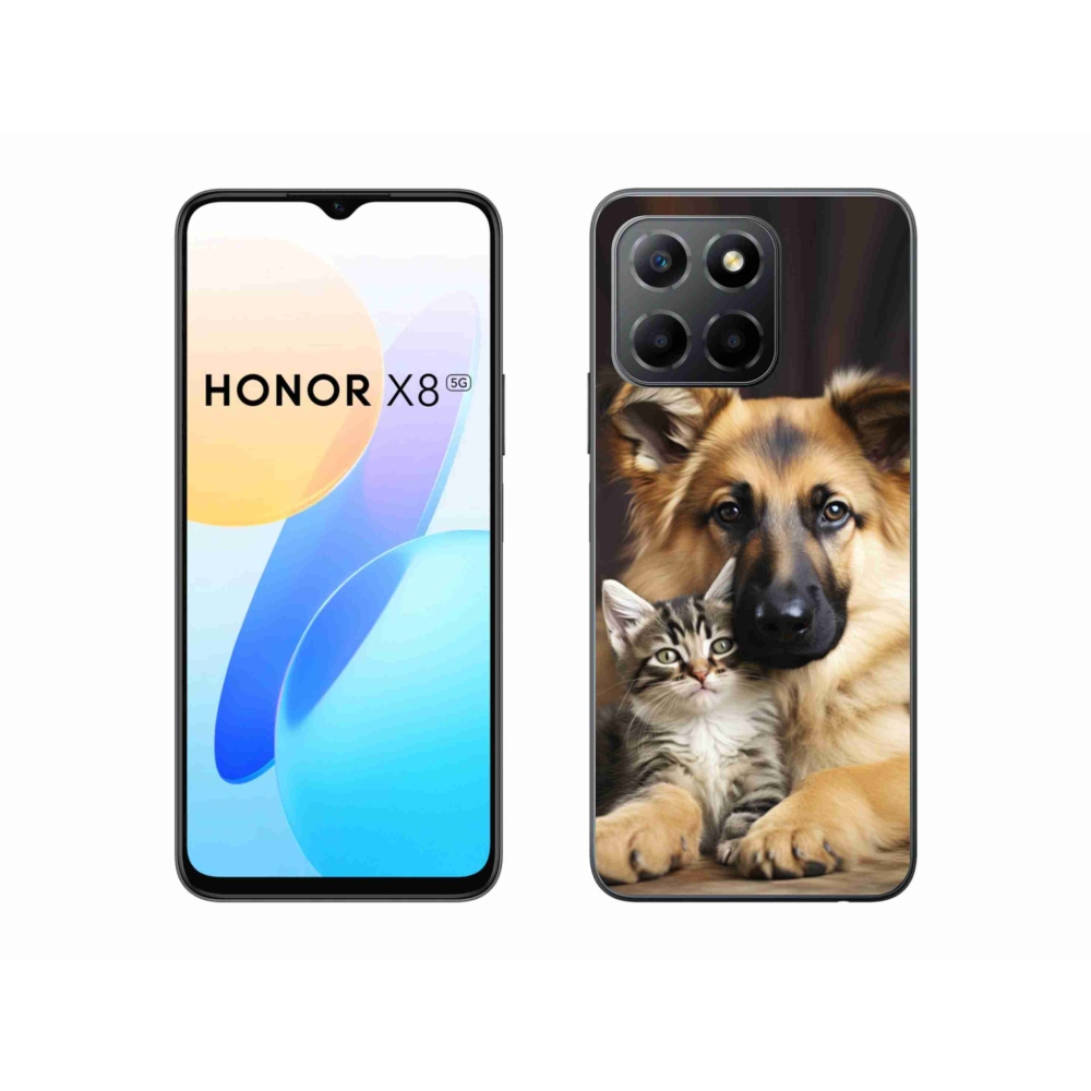 Gelový kryt mmCase na Honor X8 5G/Honor 70 Lite 5G - zvířecí přátelství