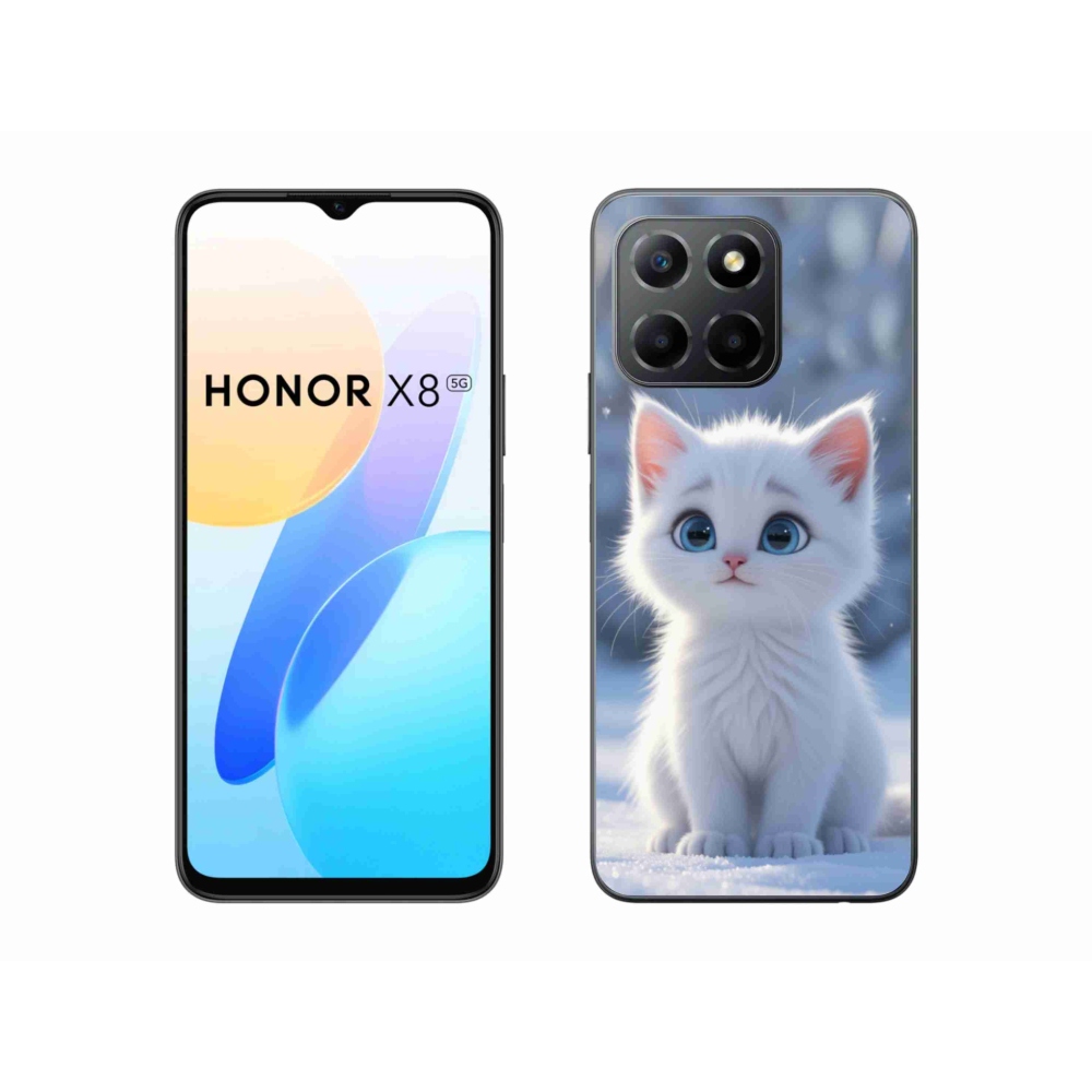 Gelový kryt mmCase na Honor X8 5G/Honor 70 Lite - bílé kotě 3