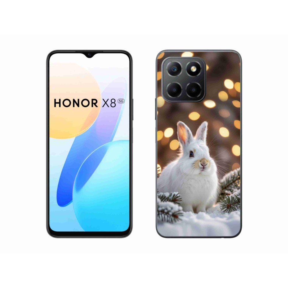 Gelový kryt mmCase na Honor X8 5G/Honor 70 Lite - bílý zajíc