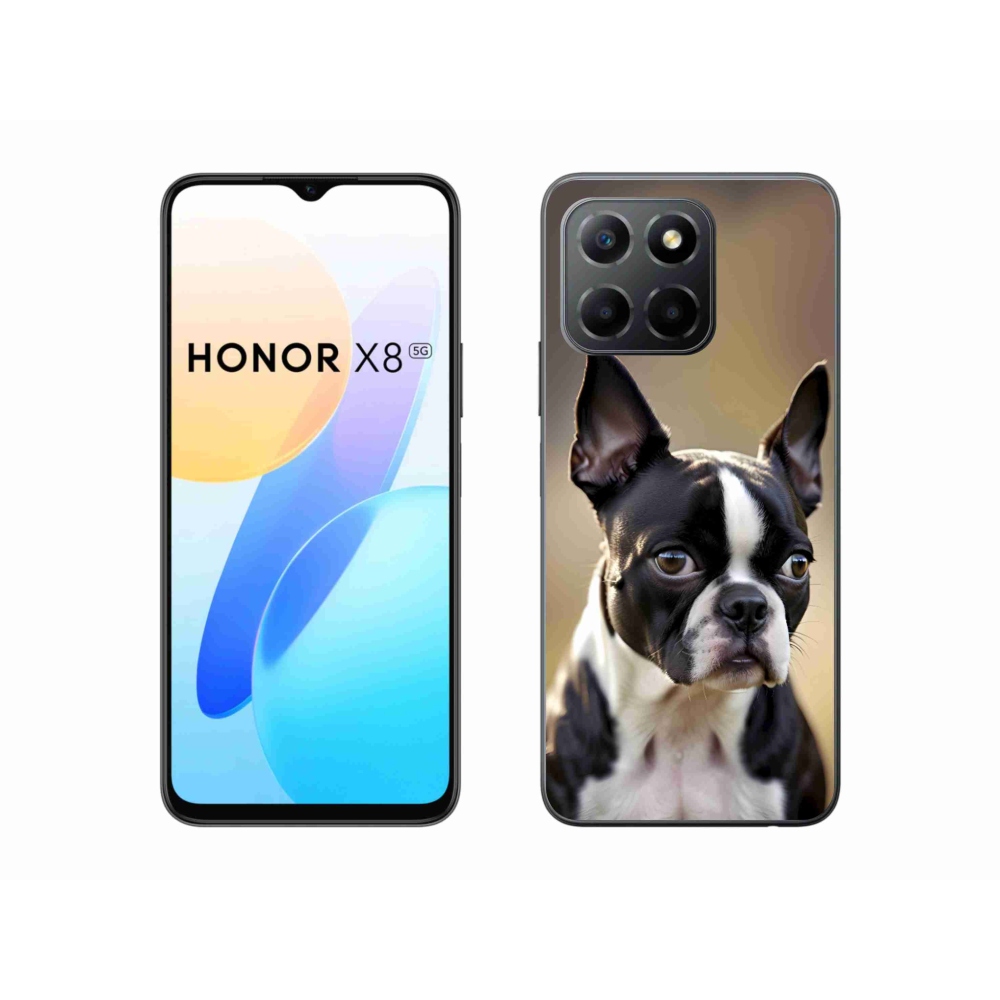 Gelový kryt mmCase na Honor X8 5G/Honor 70 Lite - bostonský teriér