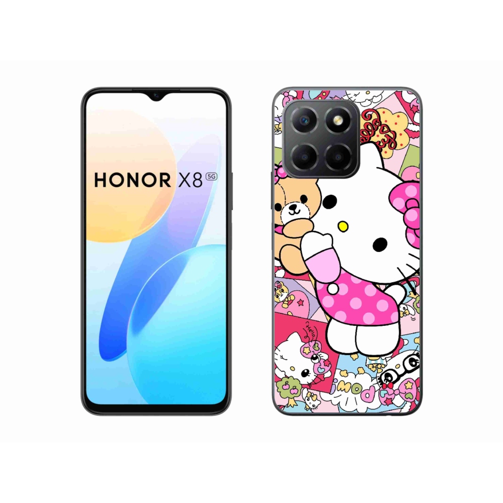 Gelový kryt mmCase na Honor X8 5G/Honor 70 Lite - cute kitty