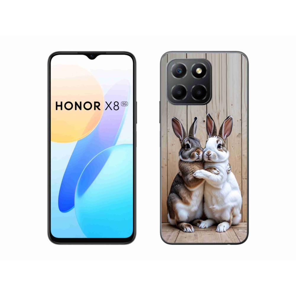 Gelový kryt mmCase na Honor X8 5G/Honor 70 Lite - králičí pár