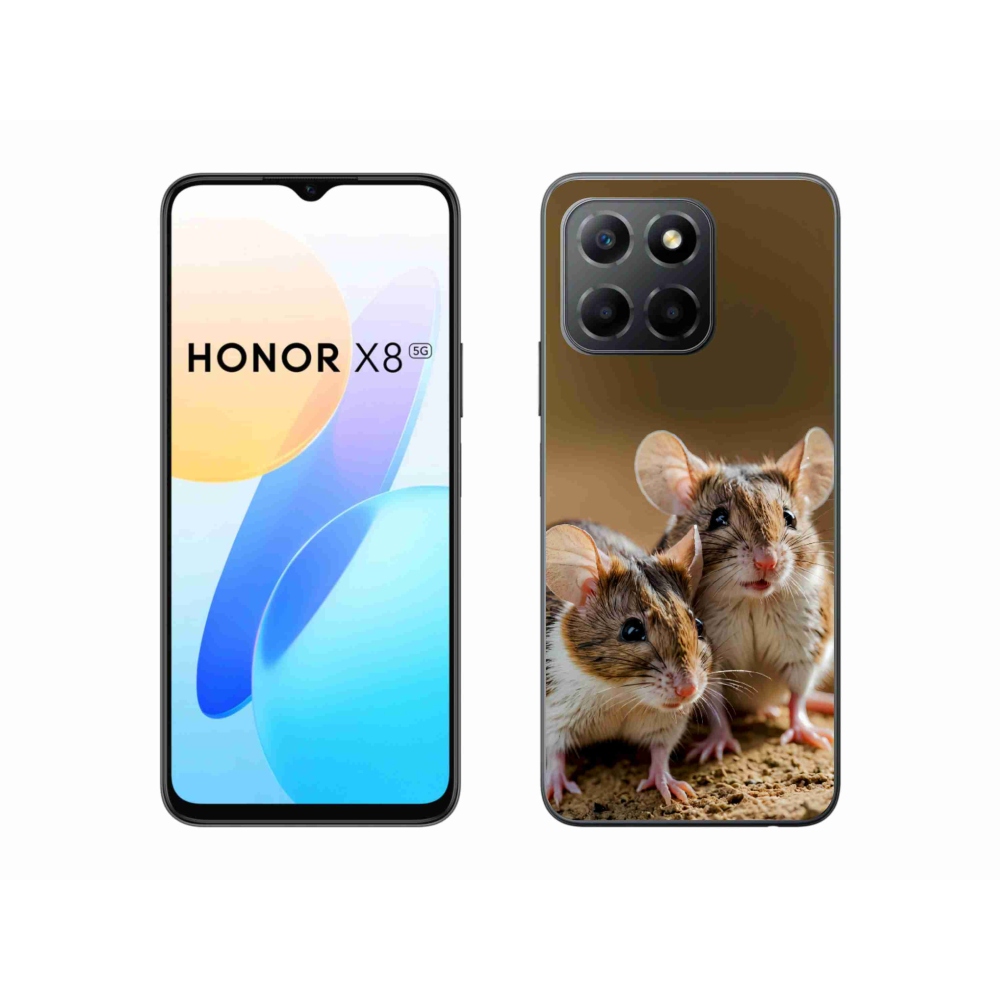 Gelový kryt mmCase na Honor X8 5G/Honor 70 Lite - myší duo