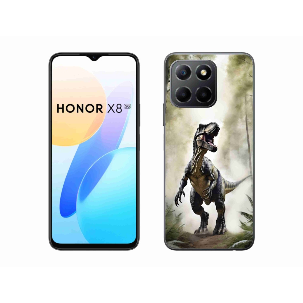 Gelový kryt mmCase na Honor X8 5G/Honor 70 Lite - naštvaný T-Rex
