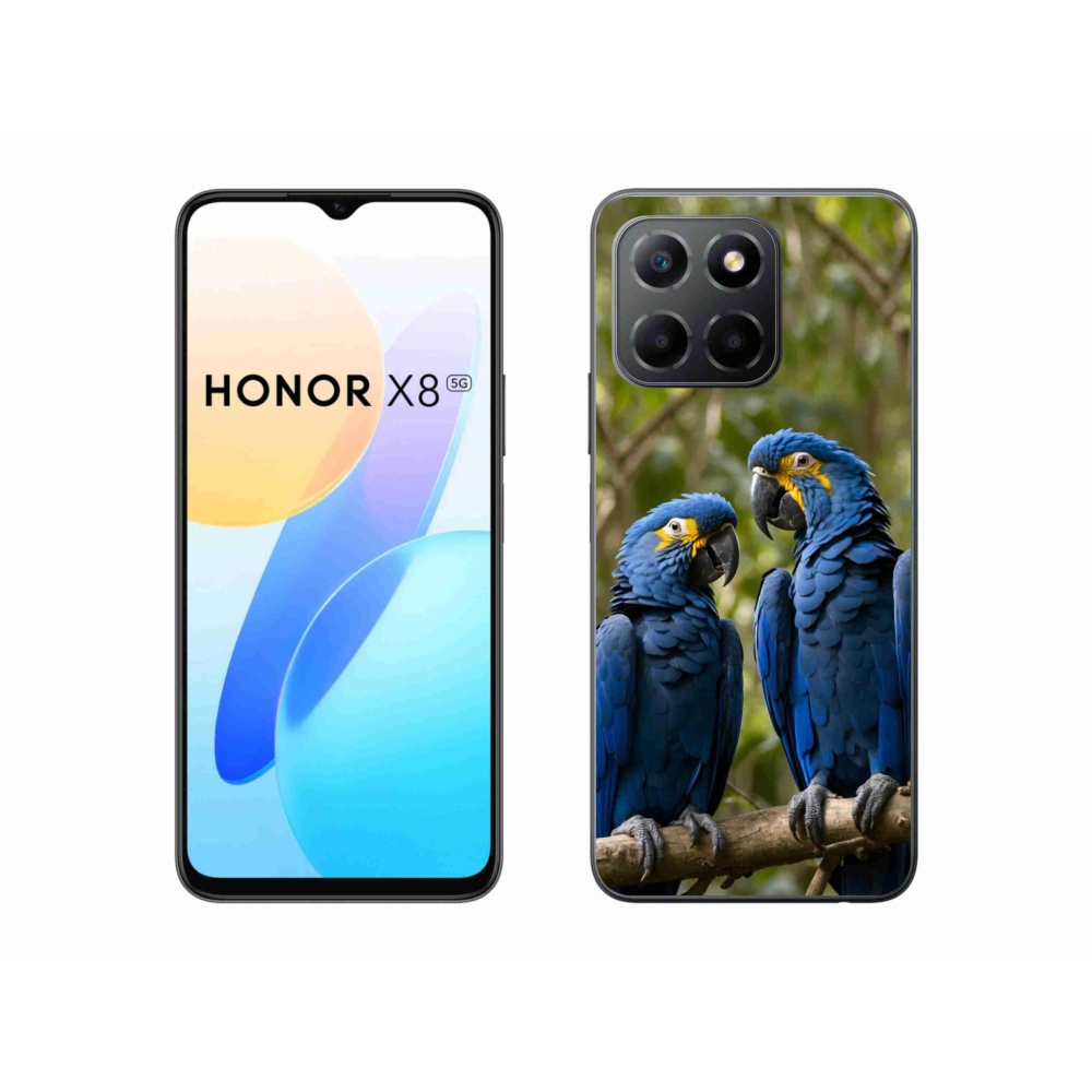 Gelový kryt mmCase na Honor X8 5G/Honor 70 Lite - papouščí duo