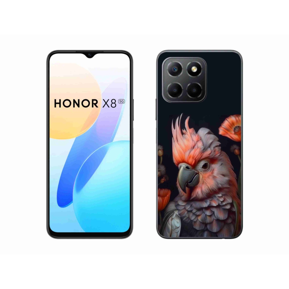 Gelový kryt mmCase na Honor X8 5G/Honor 70 Lite - papoušek kakadu v barvách