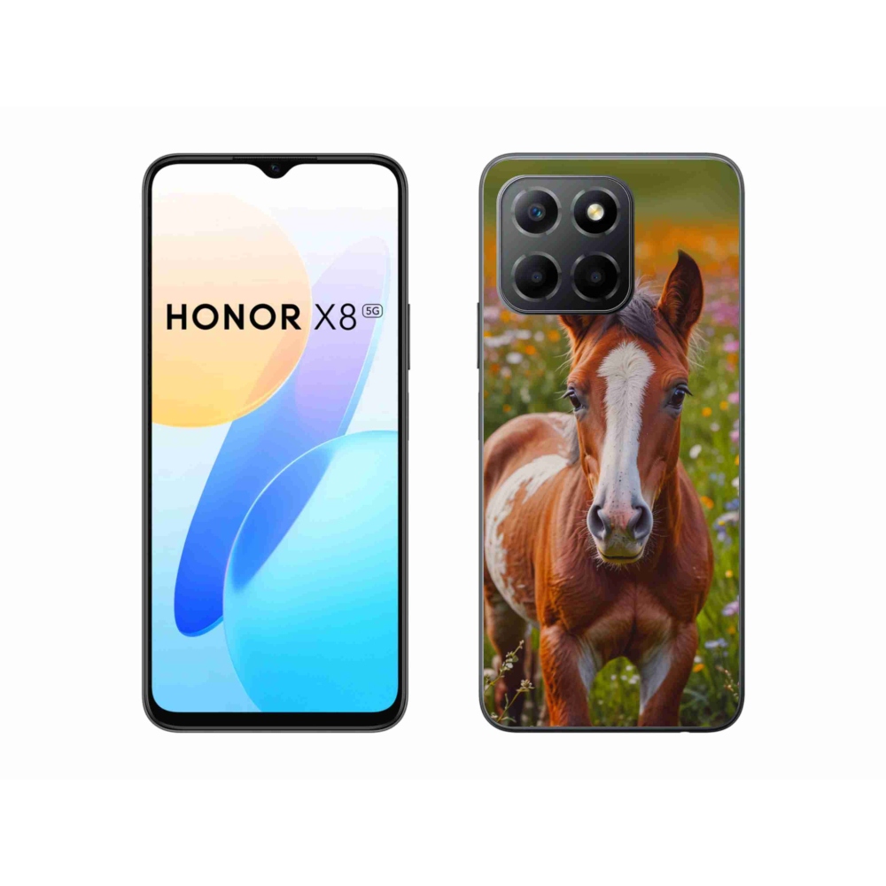 Gelový kryt mmCase na Honor X8 5G/Honor 70 Lite - roztomilé hříbě