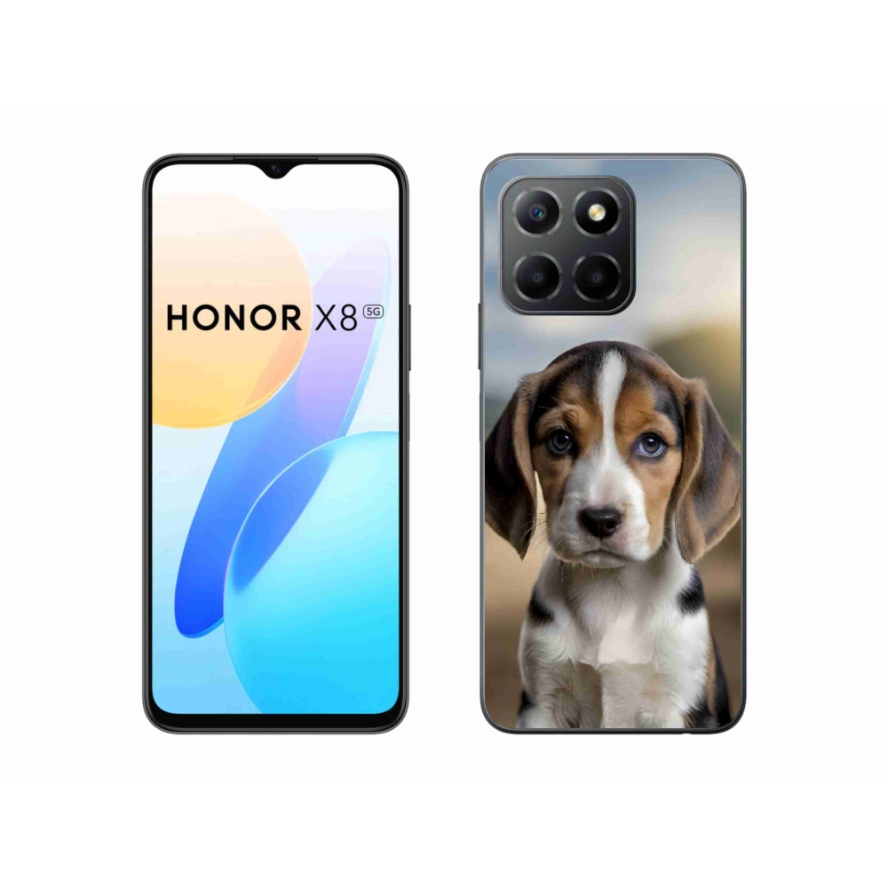 Gelový kryt mmCase na Honor X8 5G/Honor 70 Lite - roztomilý bígl