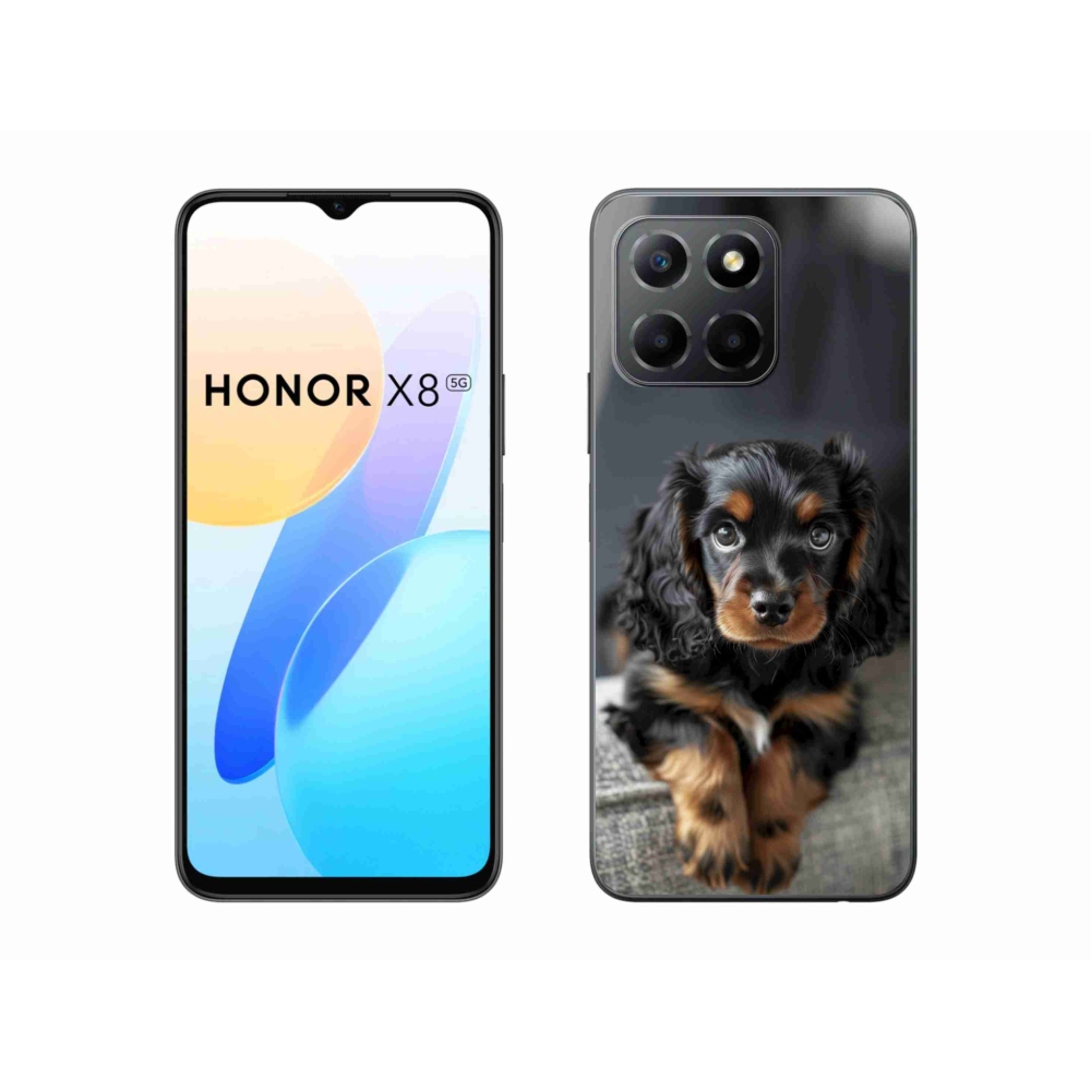 Gelový kryt mmCase na Honor X8 5G/Honor 70 Lite - roztomilý dlouhosrstý jezevčík
