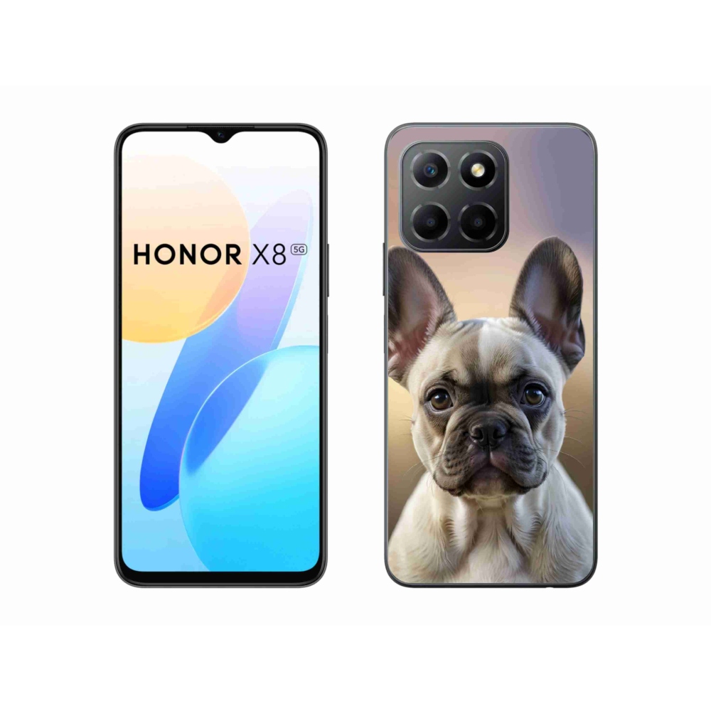 Gelový kryt mmCase na Honor X8 5G/Honor 70 Lite - roztomilý francouzský buldoček