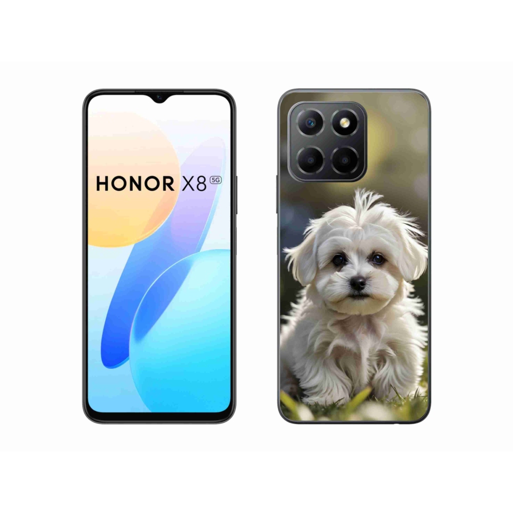 Gelový kryt mmCase na Honor X8 5G/Honor 70 Lite - roztomilý maltézský psík