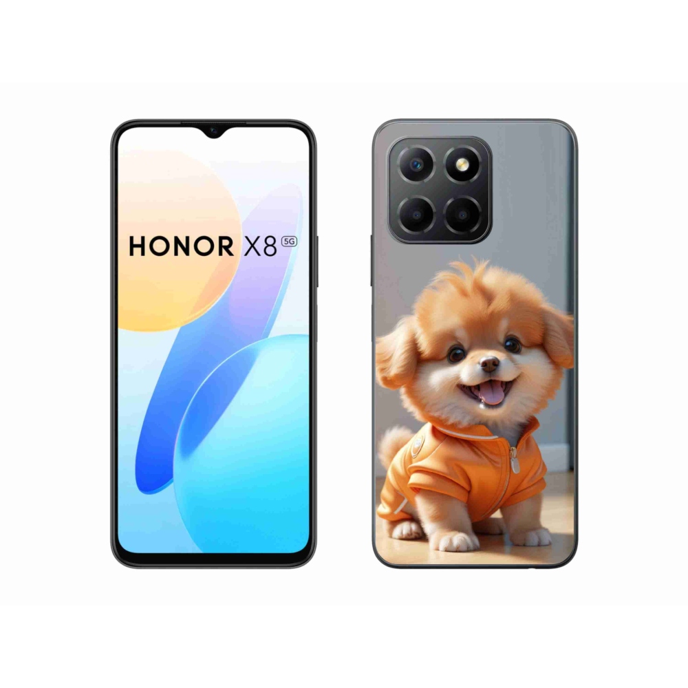 Gelový kryt mmCase na Honor X8 5G/Honor 70 Lite - roztomilý pomeranian v mikině