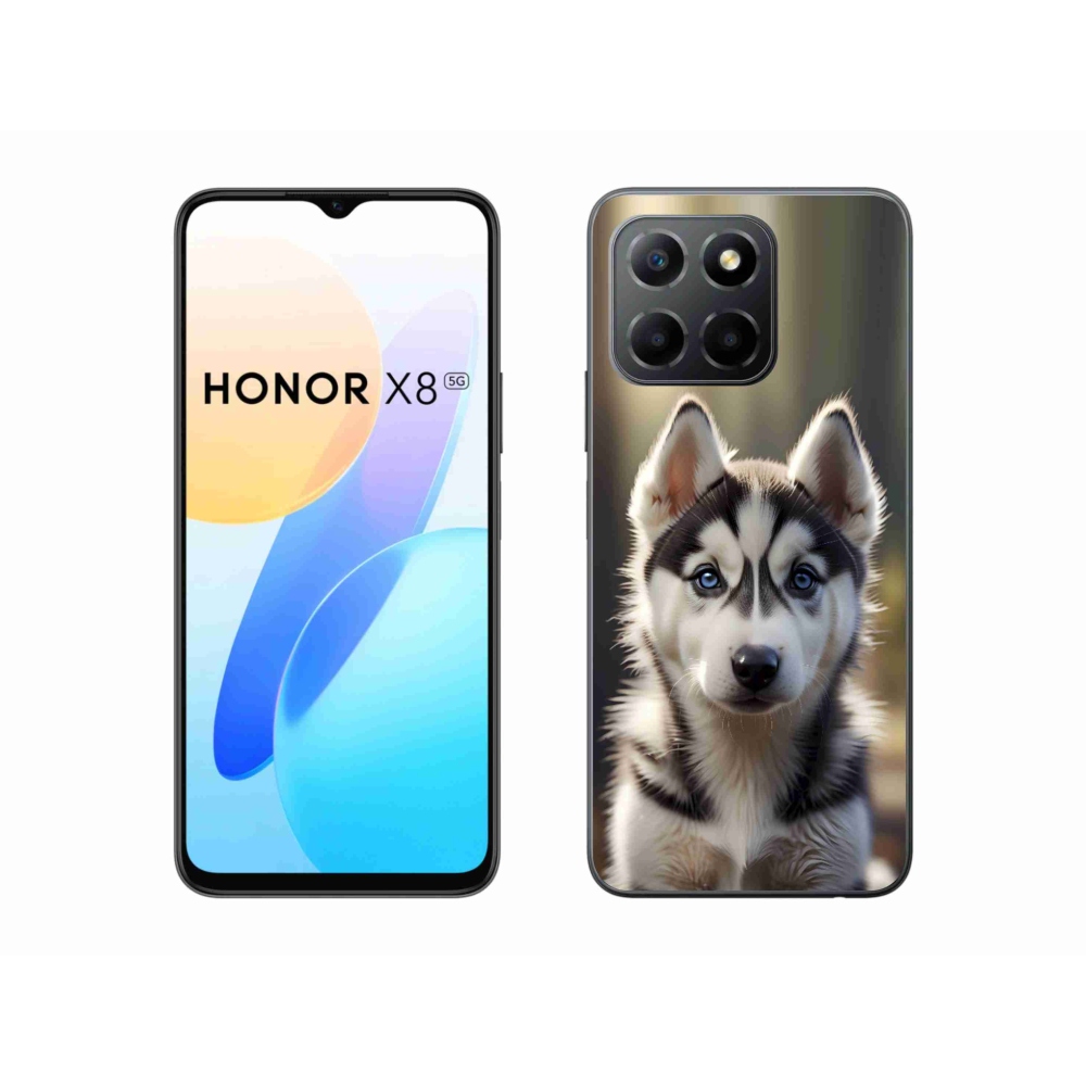 Gelový kryt mmCase na Honor X8 5G/Honor 70 Lite - roztomilý sibiřský husky