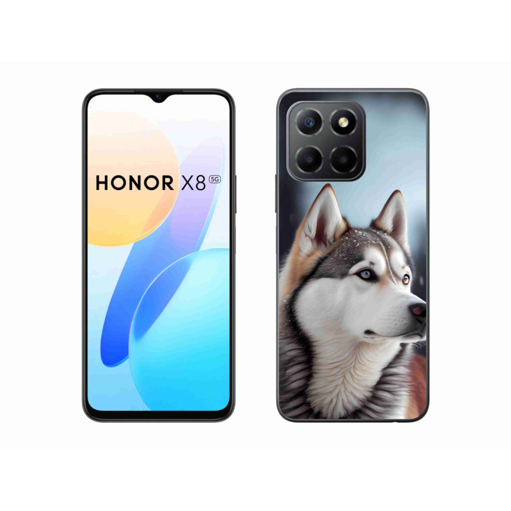 Gelový kryt mmCase na Honor X8 5G/Honor 70 Lite - sibiřský husky
