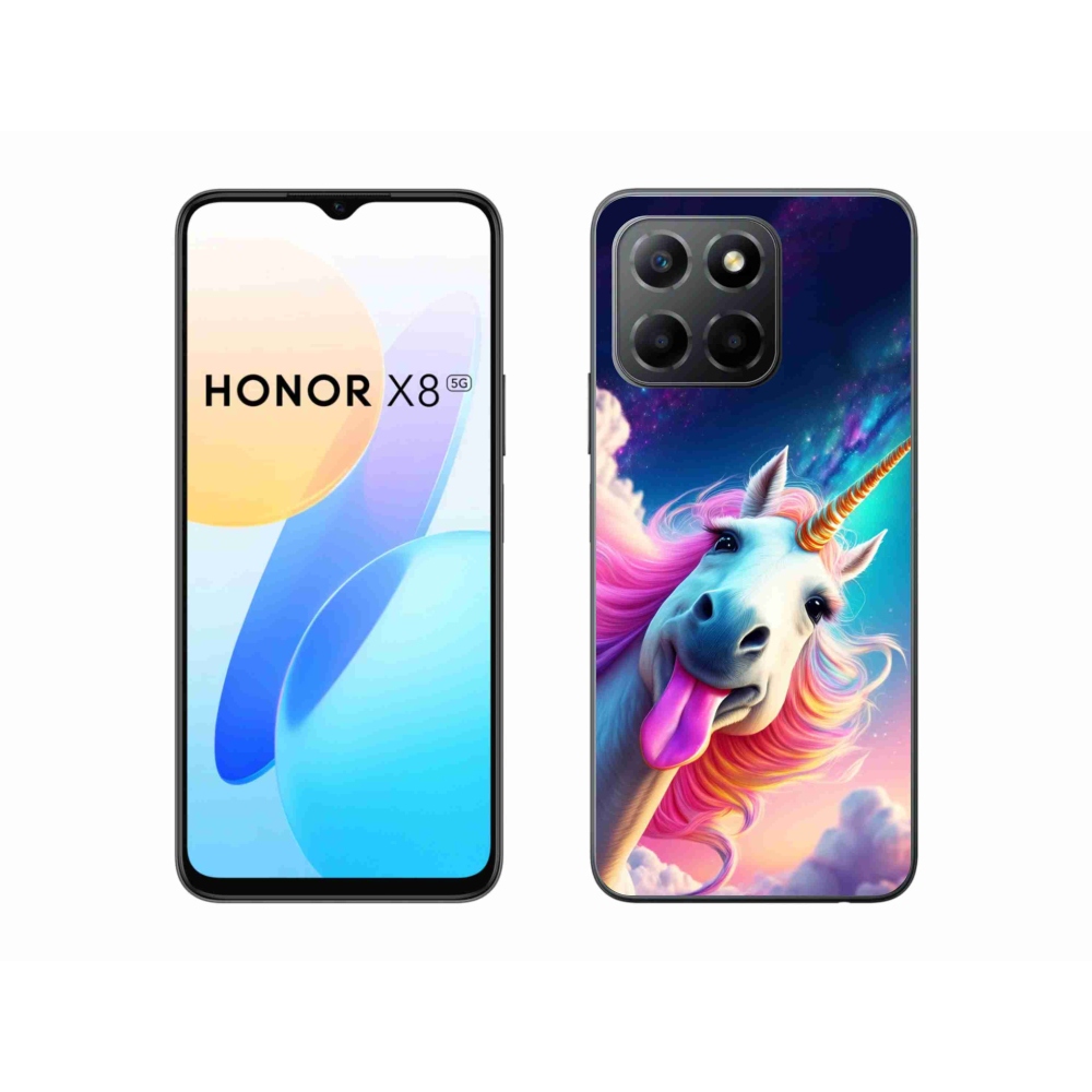 Gelový kryt mmCase na Honor X8 5G/Honor 70 Lite - šílený jednorožec