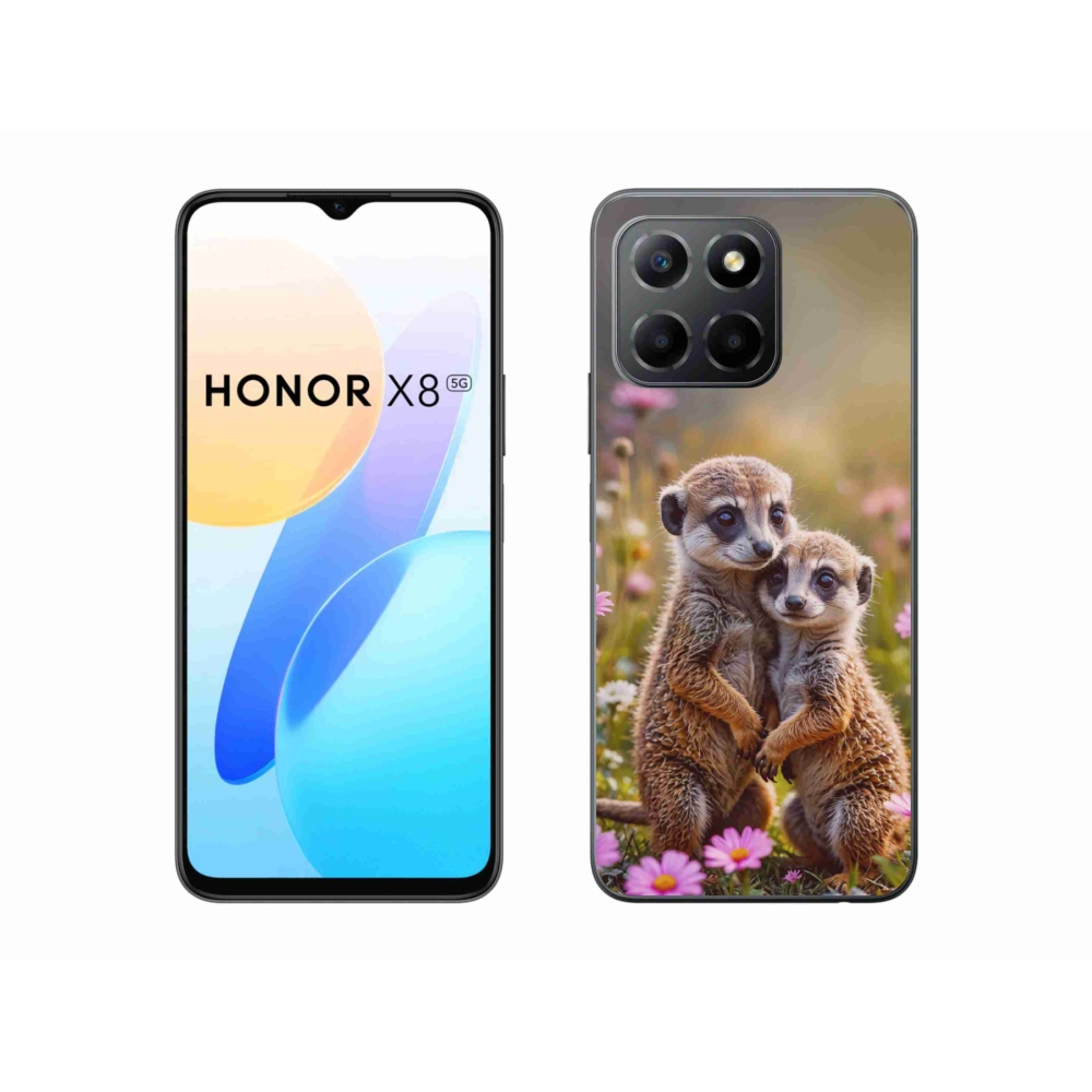 Gelový kryt mmCase na Honor X8 5G/Honor 70 Lite - surikatí duo