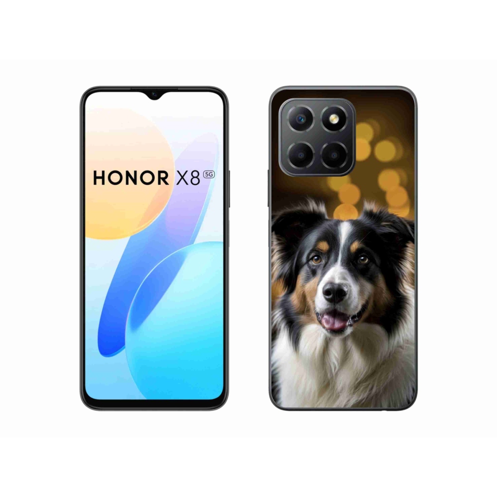 Gelový kryt mmCase na Honor X8 5G/Honor 70 Lite - usměvavý australský ovčák