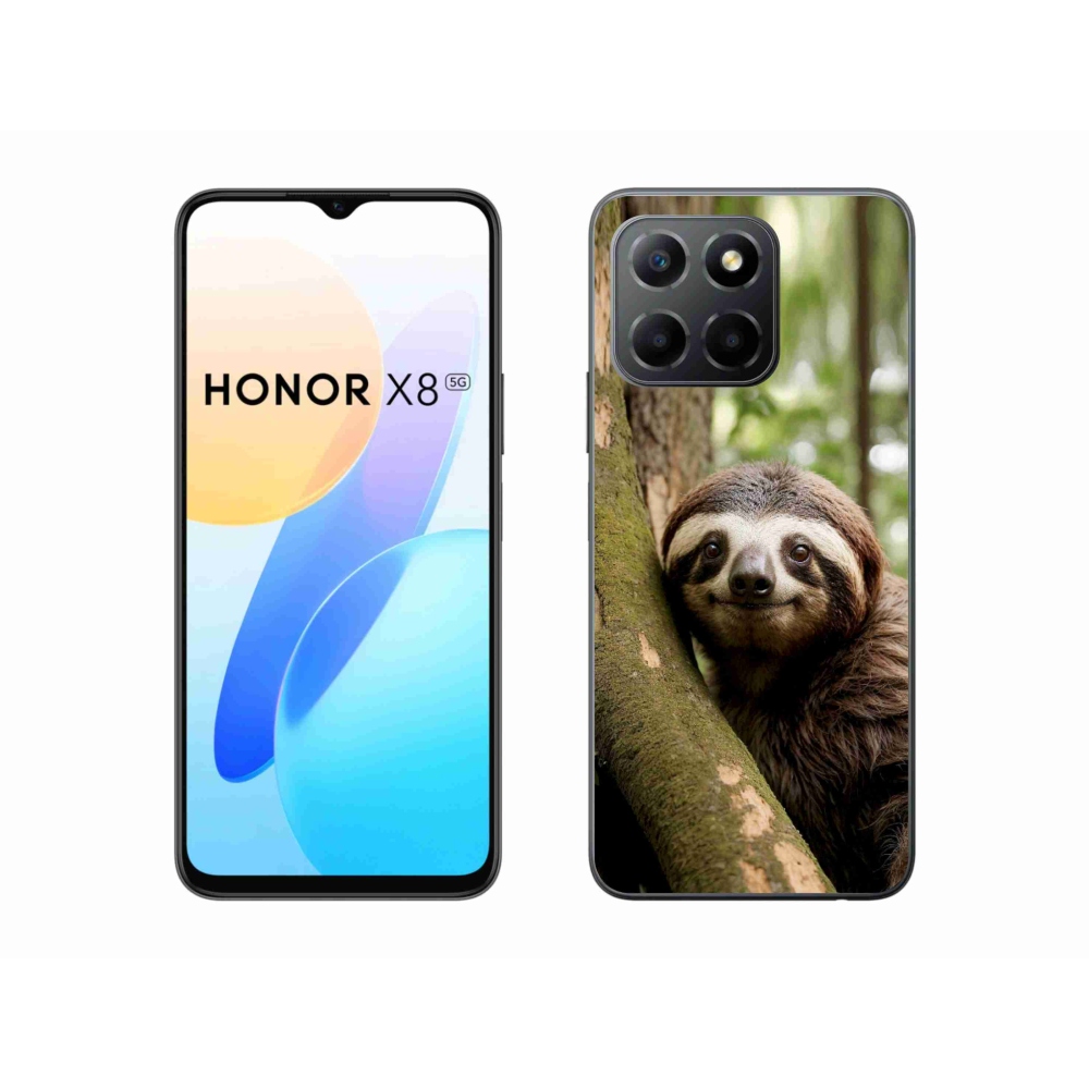 Gelový kryt mmCase na Honor X8 5G/Honor 70 Lite - usměvavý lenochod