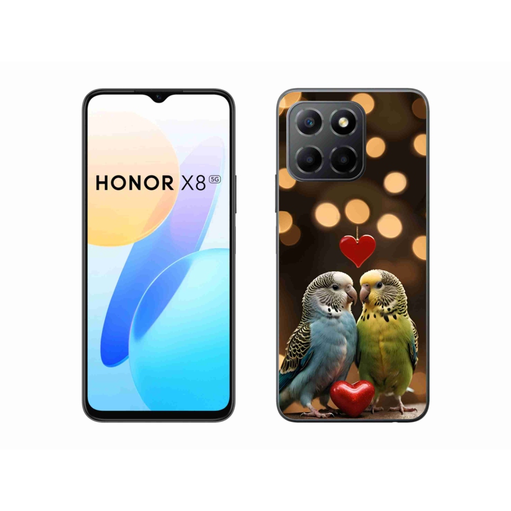 Gelový kryt mmCase na Honor X8 5G/Honor 70 Lite - zamilovaní papoušci