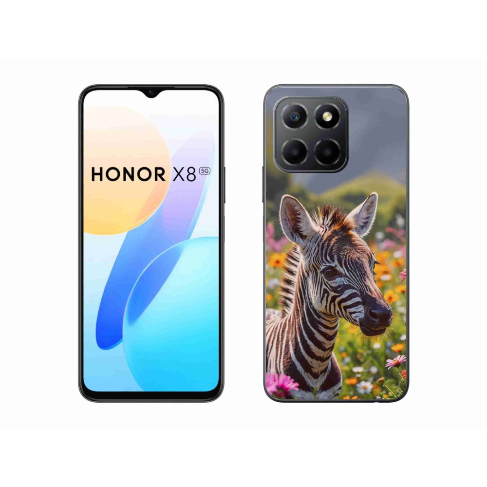 Gelový kryt mmCase na Honor X8 5G/Honor 70 Lite - zebra na louce