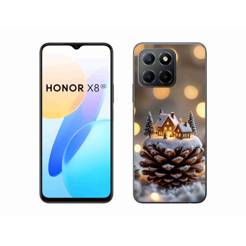 Gelový kryt mmCase na Honor X8 5G/Honor 70 Lite - zimní vesnička