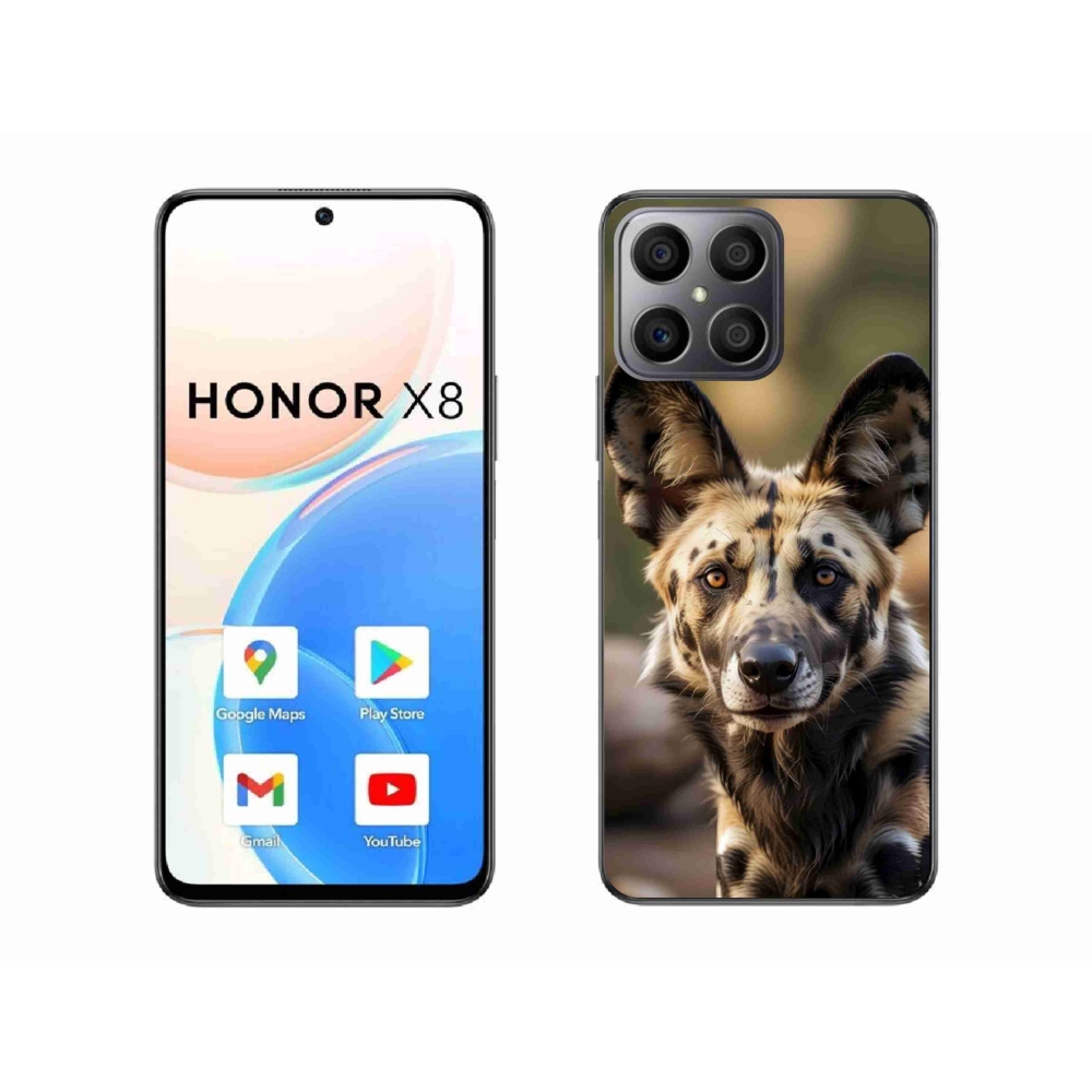 Gelový kryt mmCase na Honor X8 - africký divoký pes