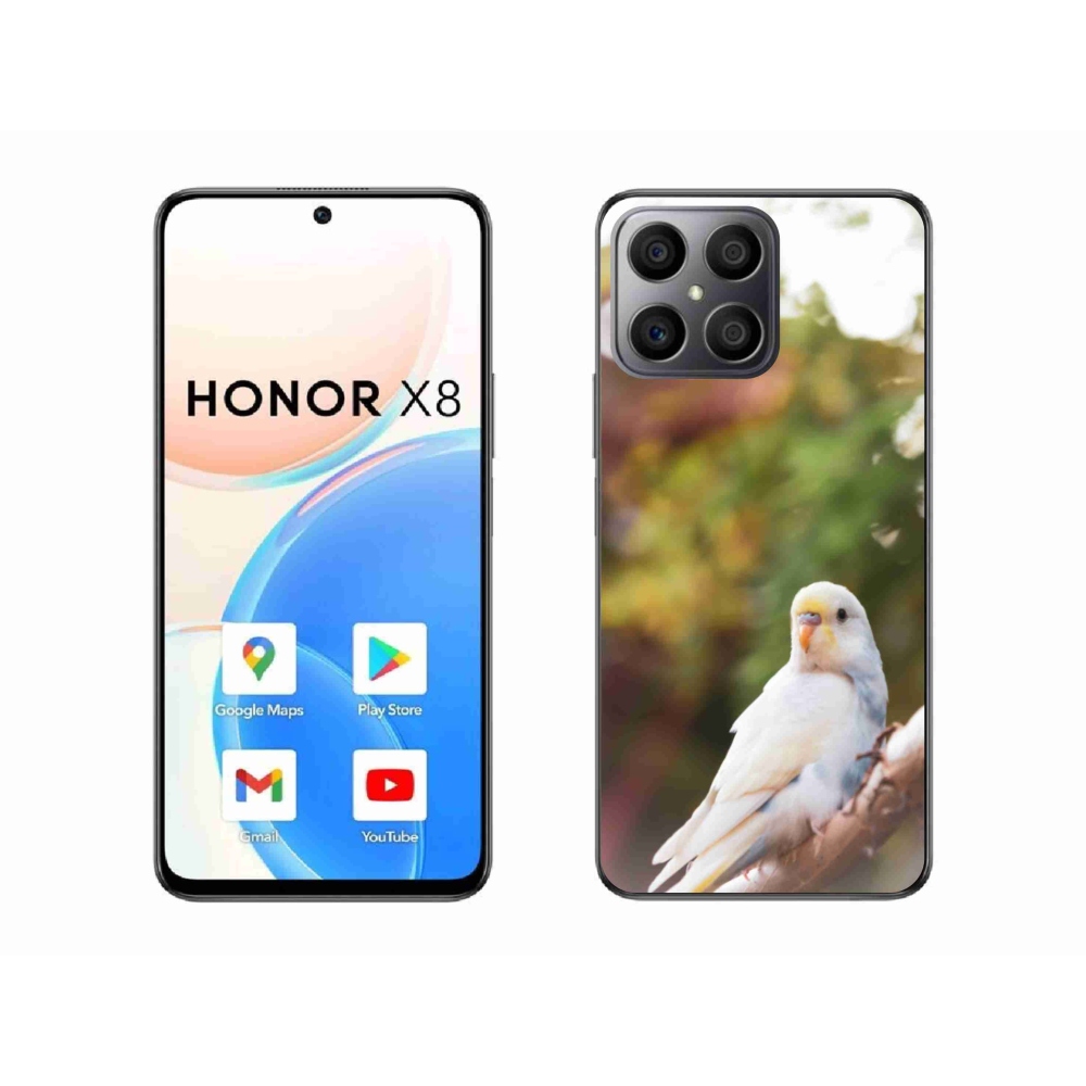 Gelový kryt mmCase na Honor X8 - andulka bílá