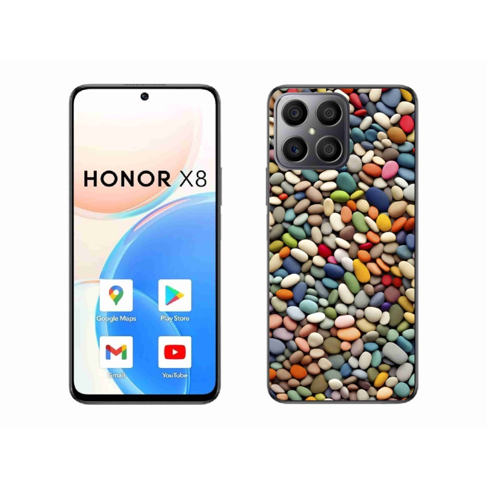 Gelový kryt mmCase na Honor X8 - barevné kamínky 2