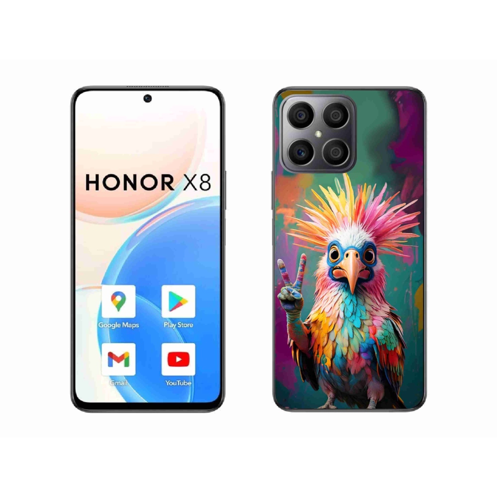 Gelový kryt mmCase na Honor X8 - barevný rebel