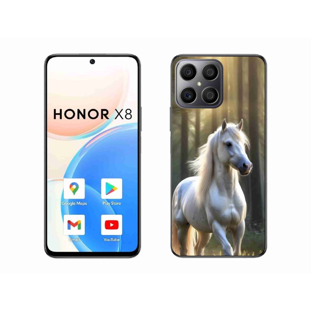 Gelový kryt mmCase na Honor X8 - bílý kůň 3