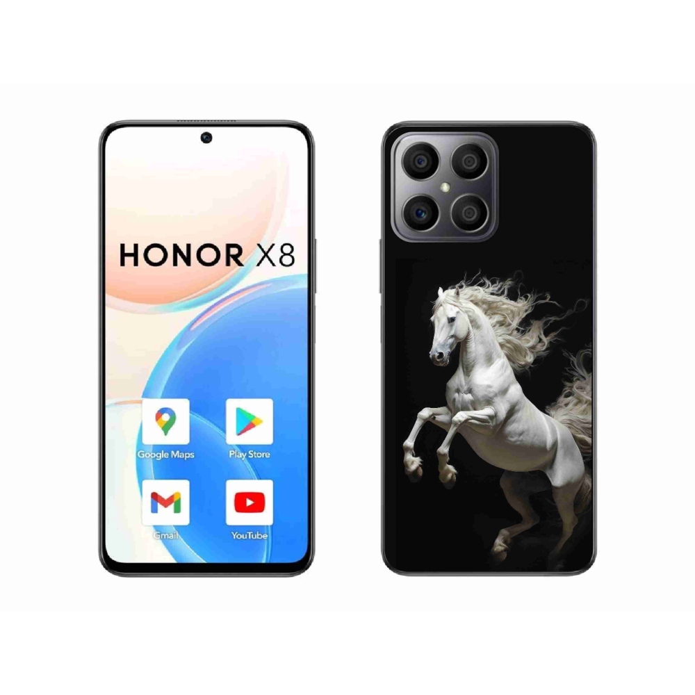 Gelový kryt mmCase na Honor X8 - bílý kůň 4