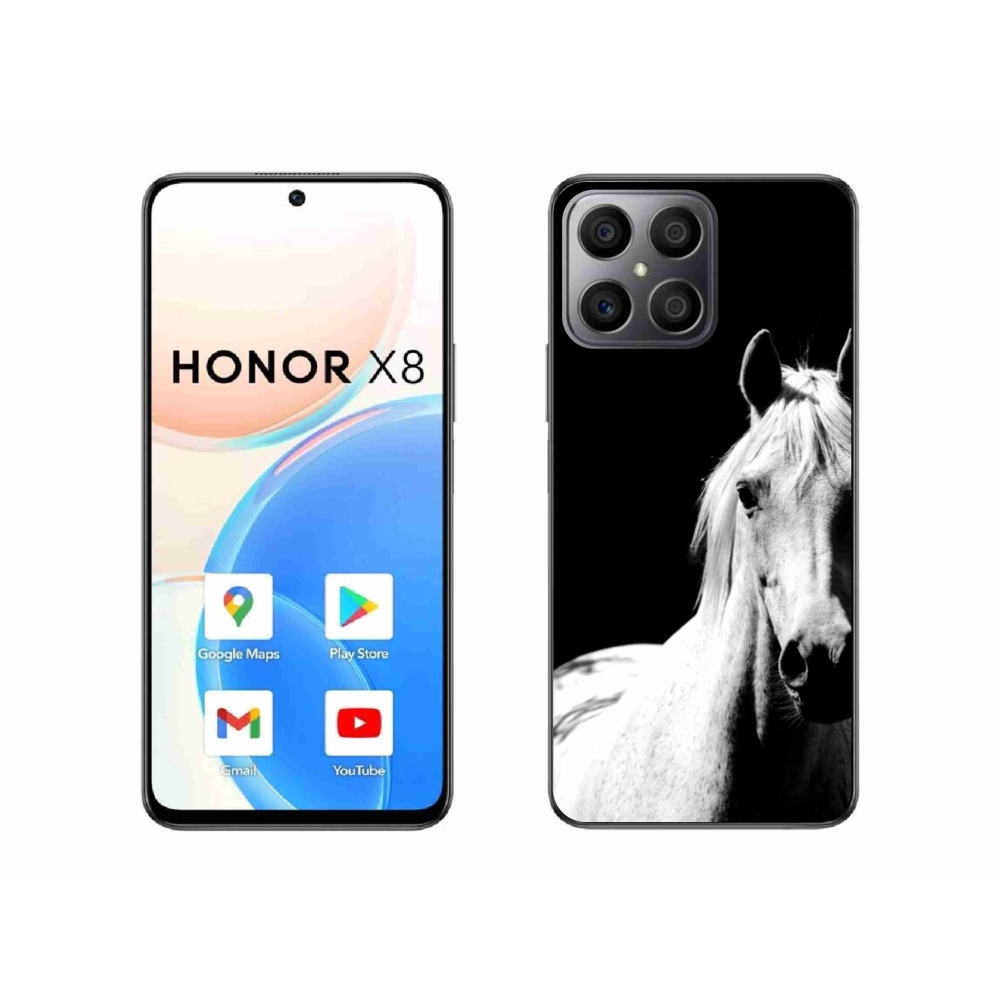 Gelový kryt mmCase na Honor X8 - bílý kůň 5