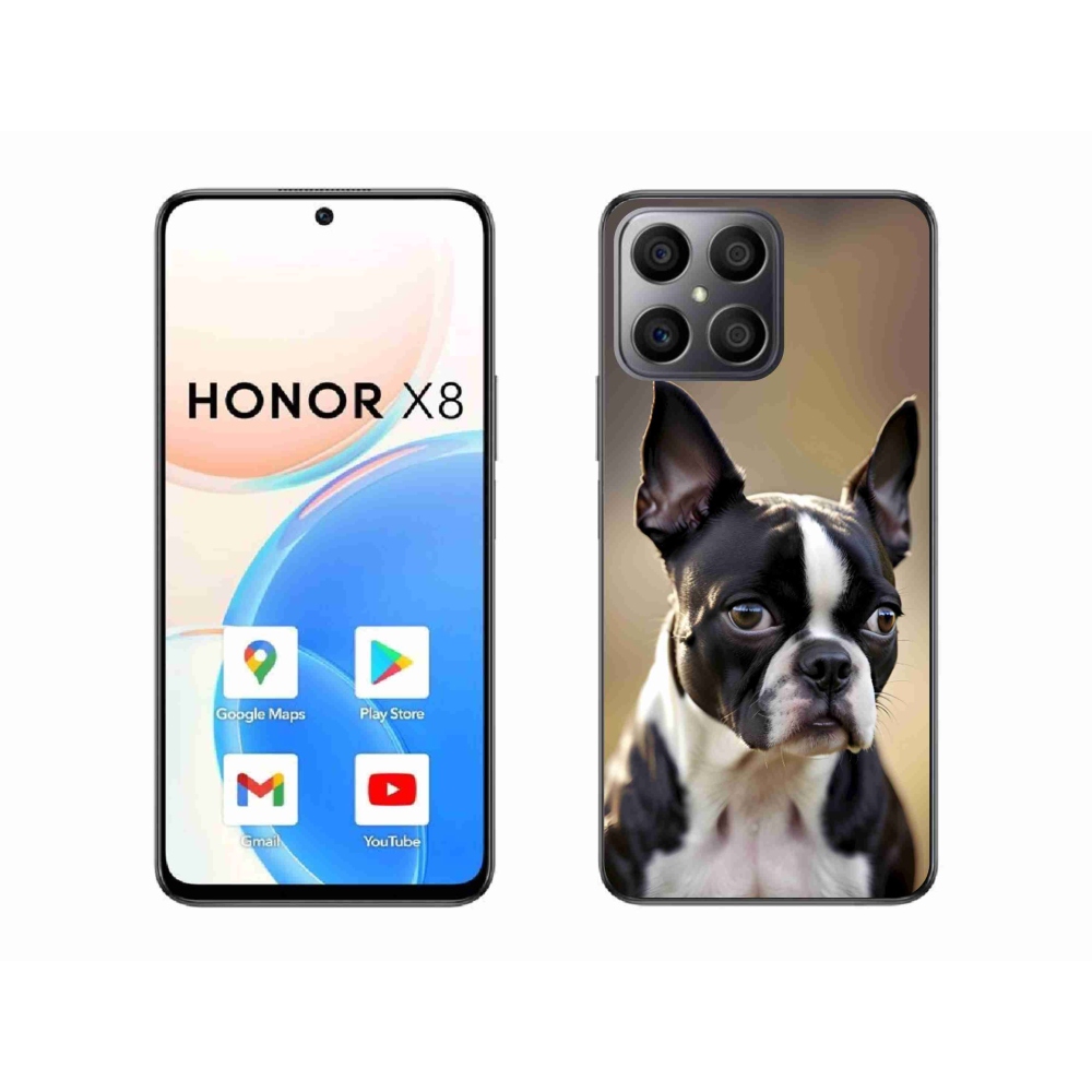 Gelový kryt mmCase na Honor X8 - bostonský teriér