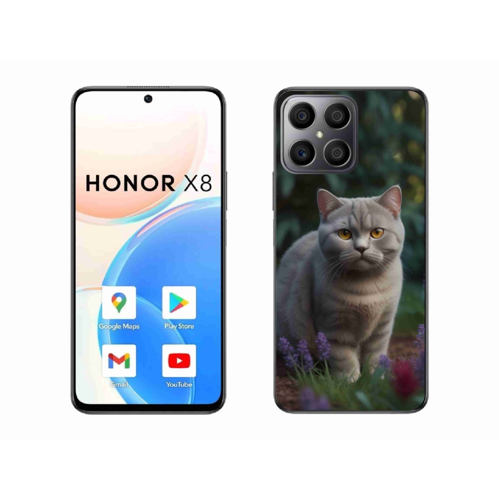 Gelový kryt mmCase na Honor X8 - britská kočka