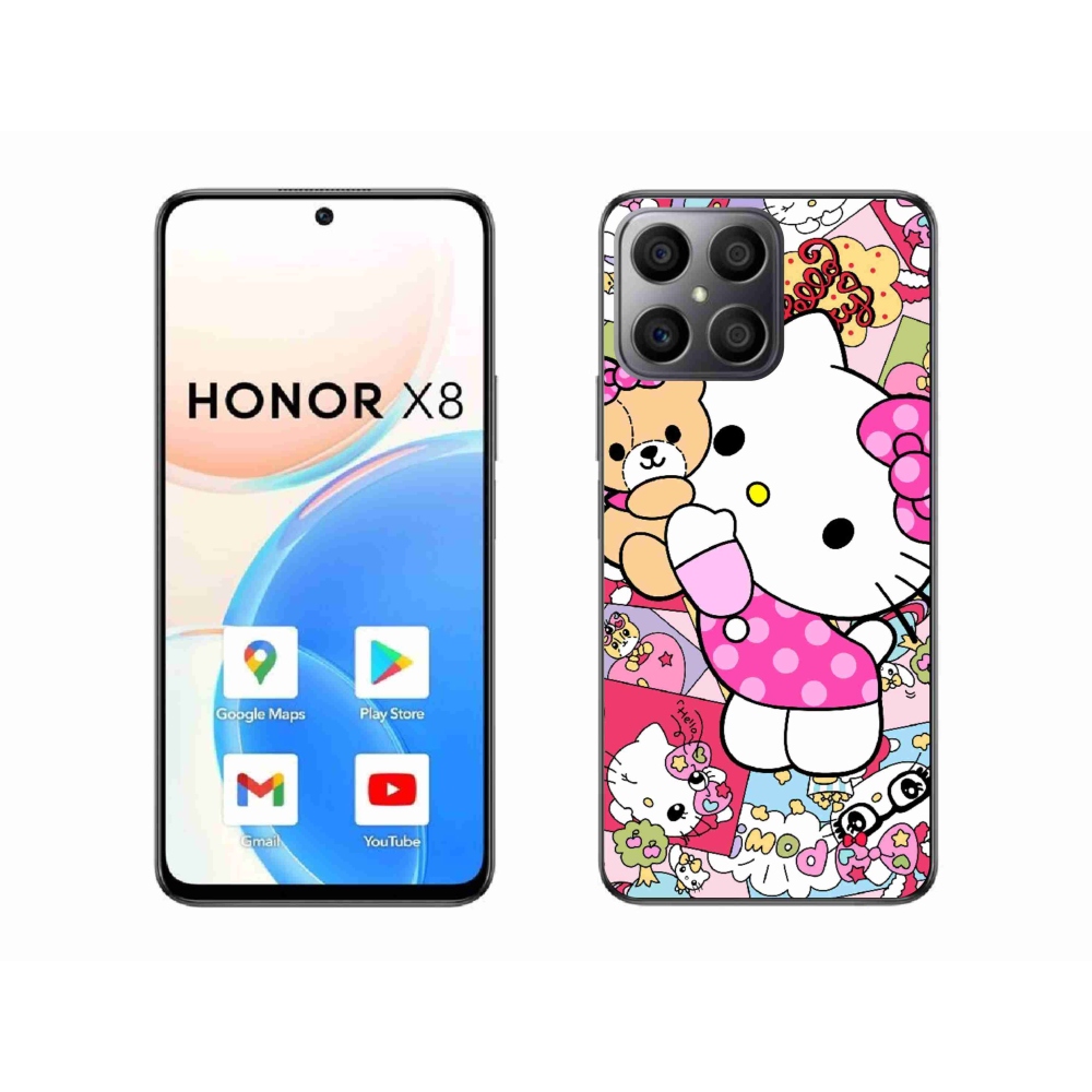 Gelový kryt mmCase na Honor X8 - cute kitty