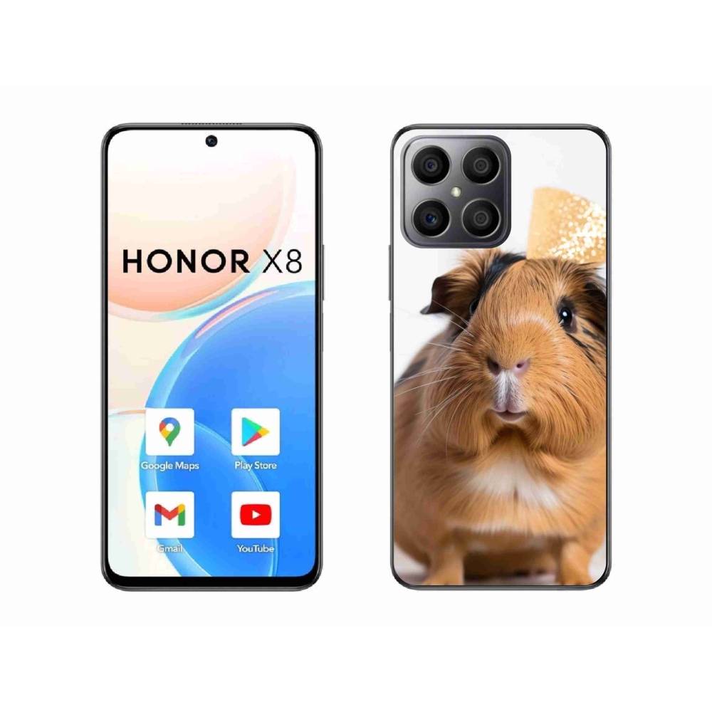 Gelový kryt mmCase na Honor X8 - hnědé morče