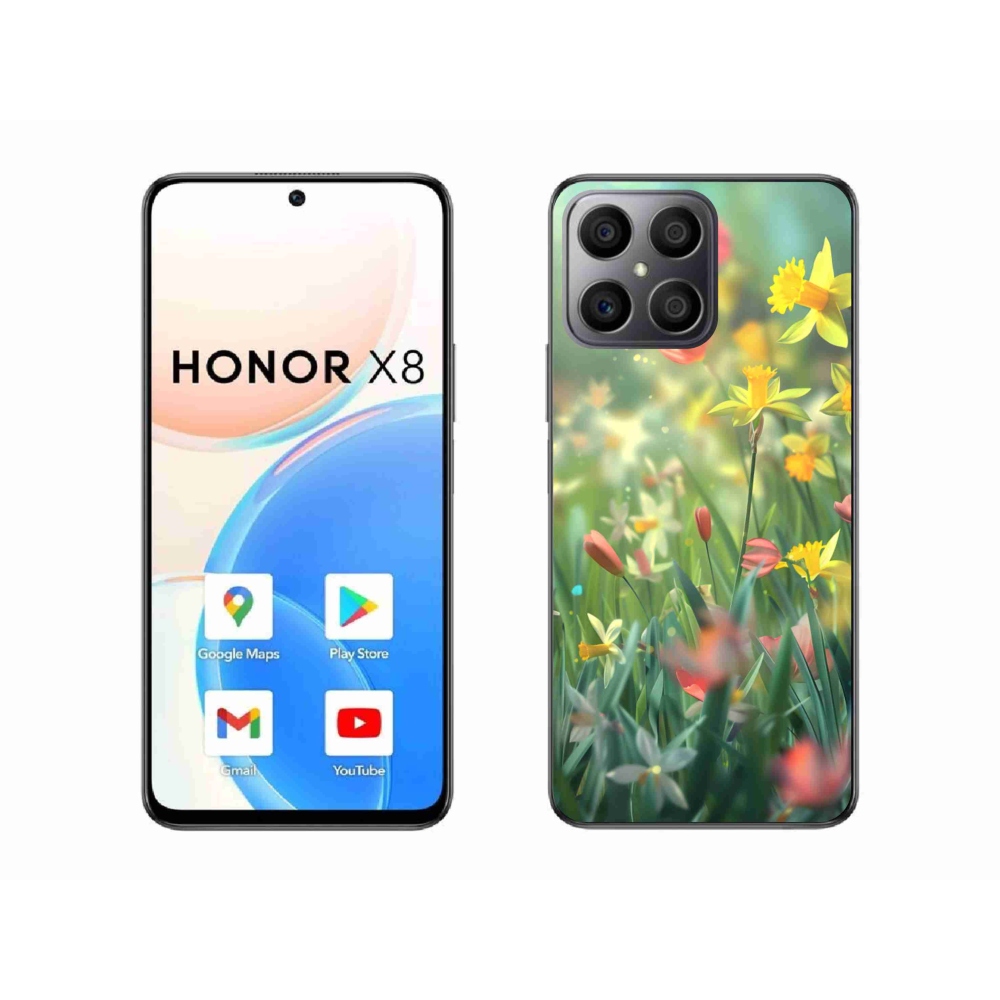 Gelový kryt mmCase na Honor X8 - jarní květy