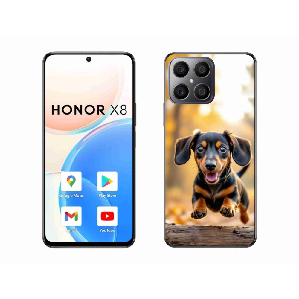 Gelový kryt mmCase na Honor X8 - jezevčík 2