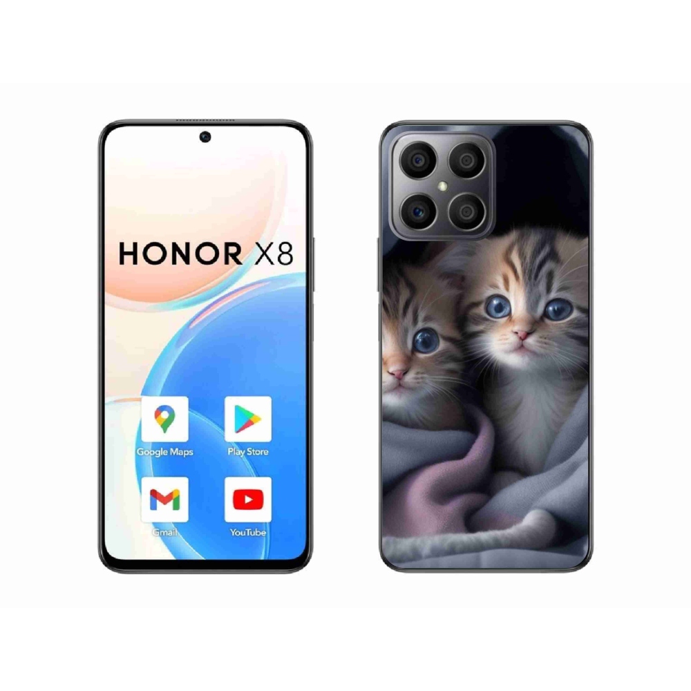 Gelový kryt mmCase na Honor X8 - kočičí duo 2