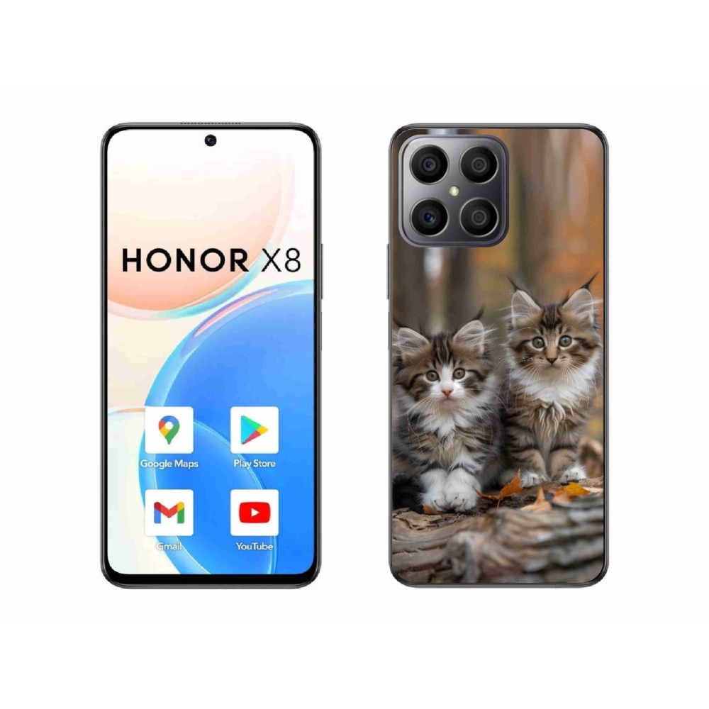 Gelový kryt mmCase na Honor X8 - kočičí duo 3