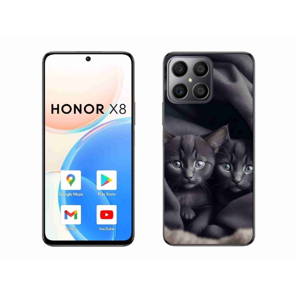 Gelový kryt mmCase na Honor X8 - kočičí duo