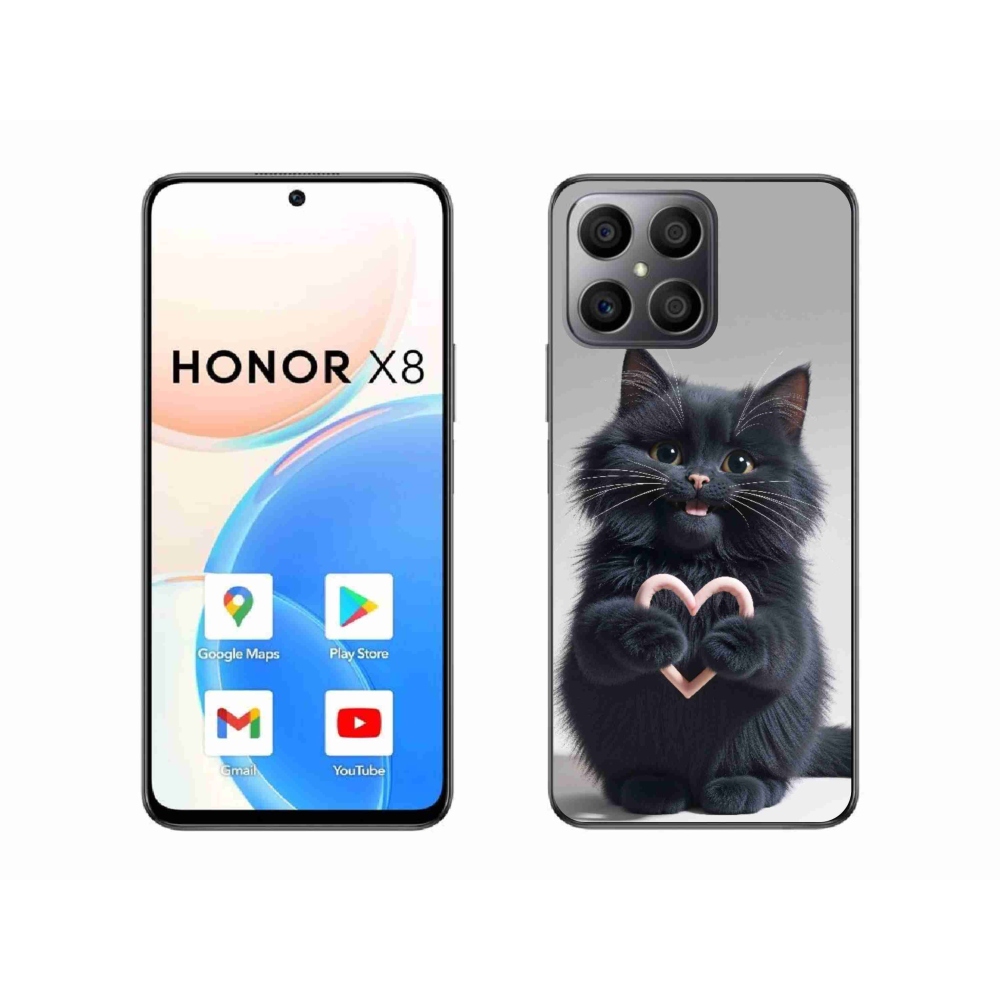 Gelový kryt mmCase na Honor X8 - kočičí láska 3
