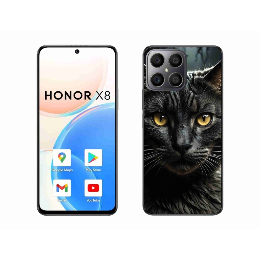 Gelový kryt mmCase na Honor X8 - kočičí pohled 3