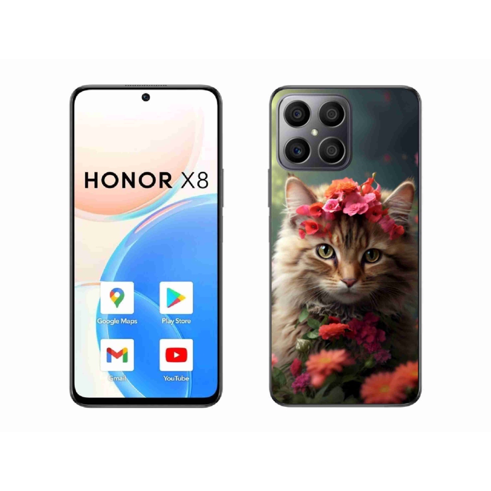 Gelový kryt mmCase na Honor X8 - kočíčí princezna
