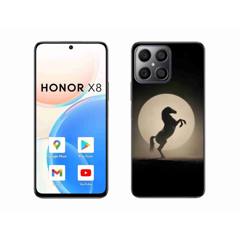 Gelový kryt mmCase na Honor X8 - kůň v siluetě