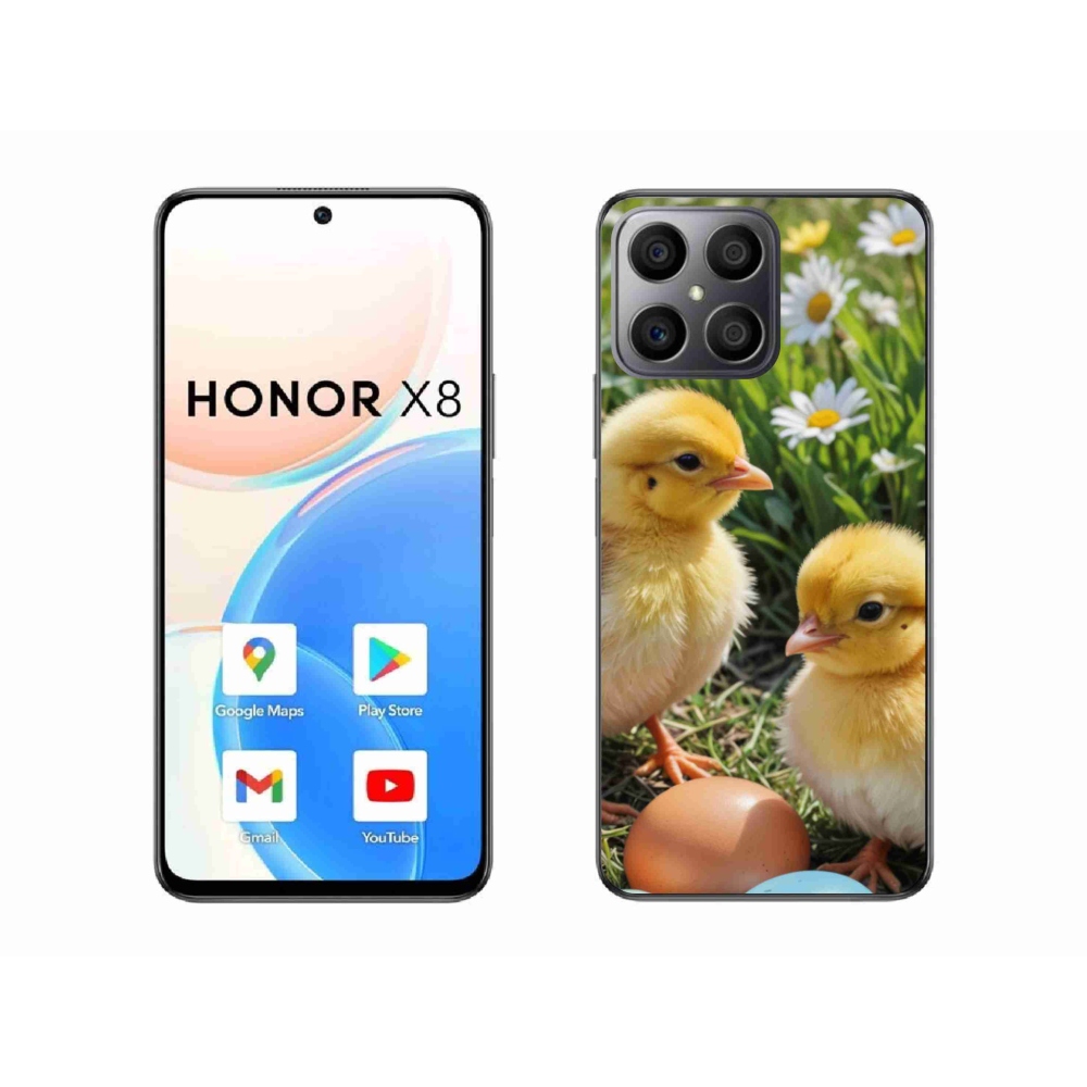 Gelový kryt mmCase na Honor X8 - kuřátka